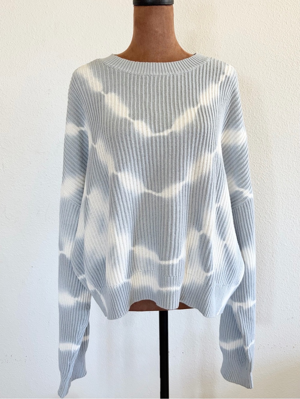pistola Light Blue & White Tie-Dye Crewneck Sweater